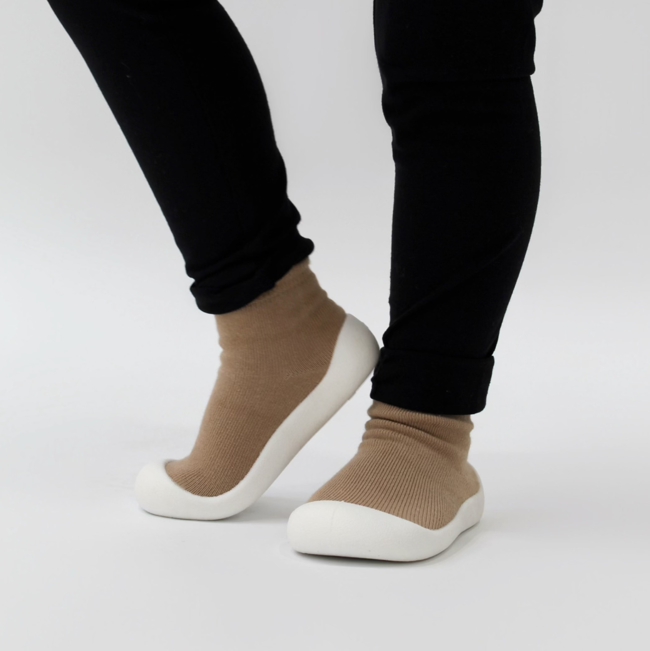 NEW - Beige Sock Shoes