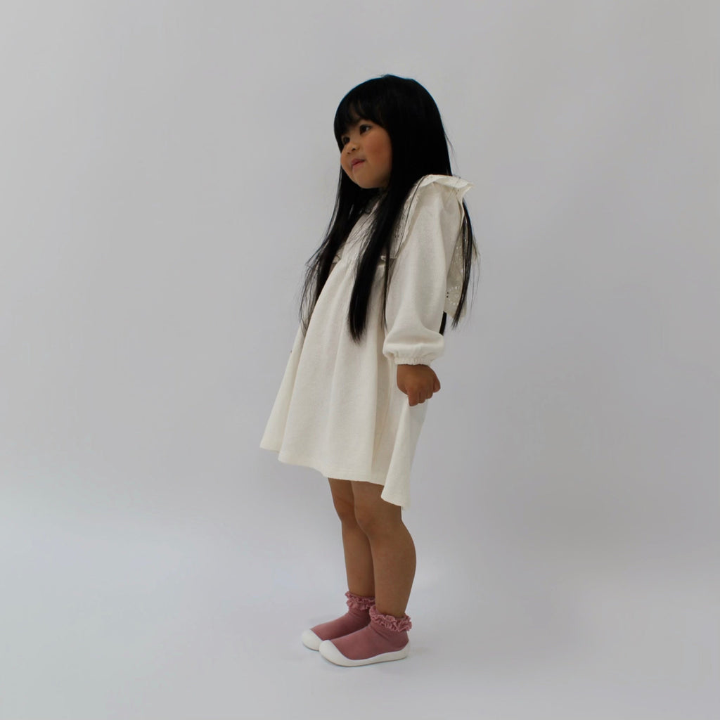 Dusty Pink Lace Sock Shoes