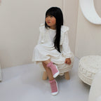 Dusty Pink Lace Sock Shoes