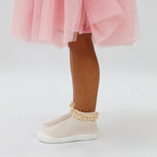 Cream Lace Sock Shoes